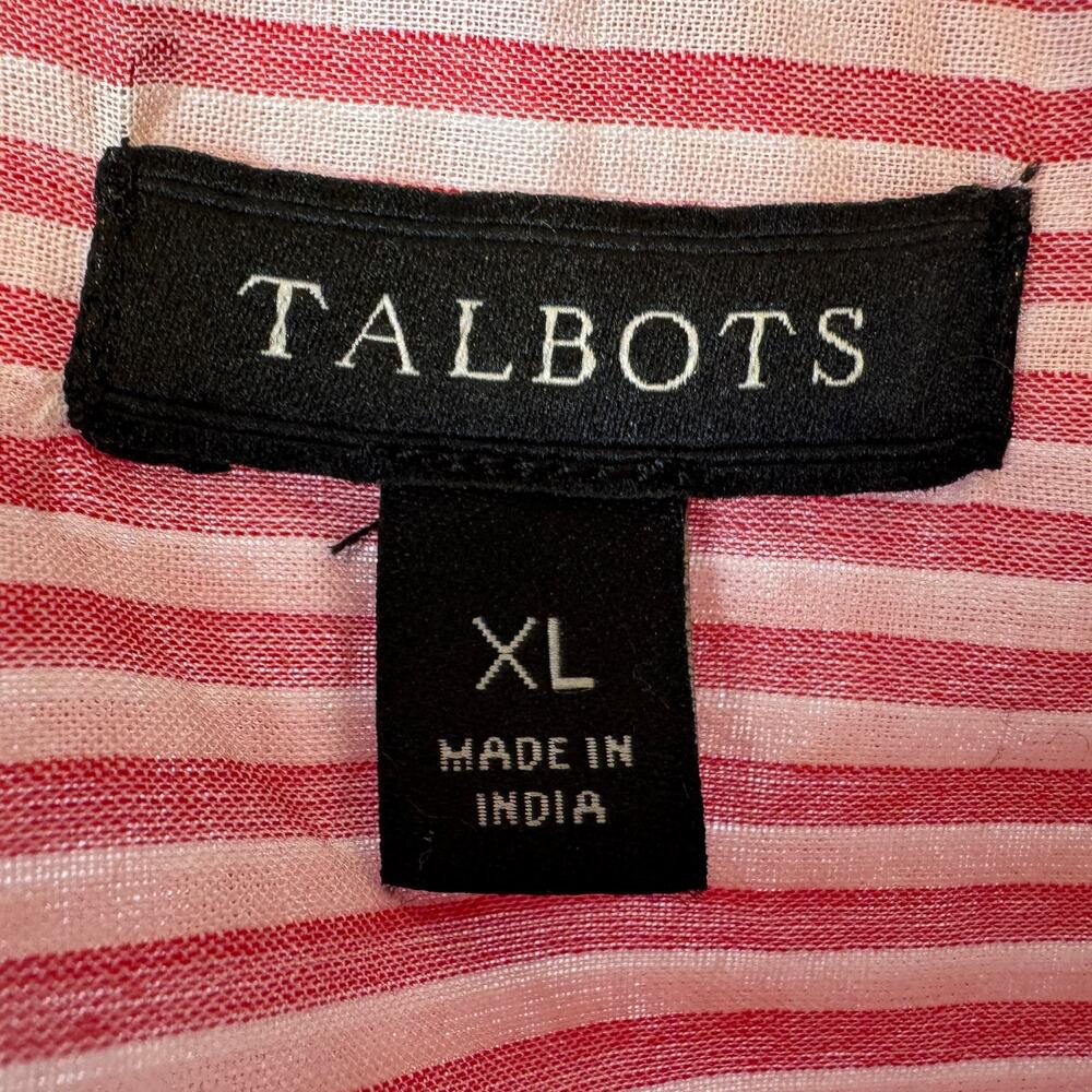 Talbots Ruffle Neckline Button Down Top Size XL - Picture 4 of 5